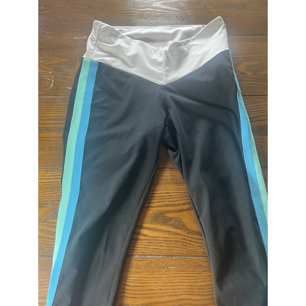 STAUD x New Balance Black Stripe Active Leggings Athletic Pants Womens S